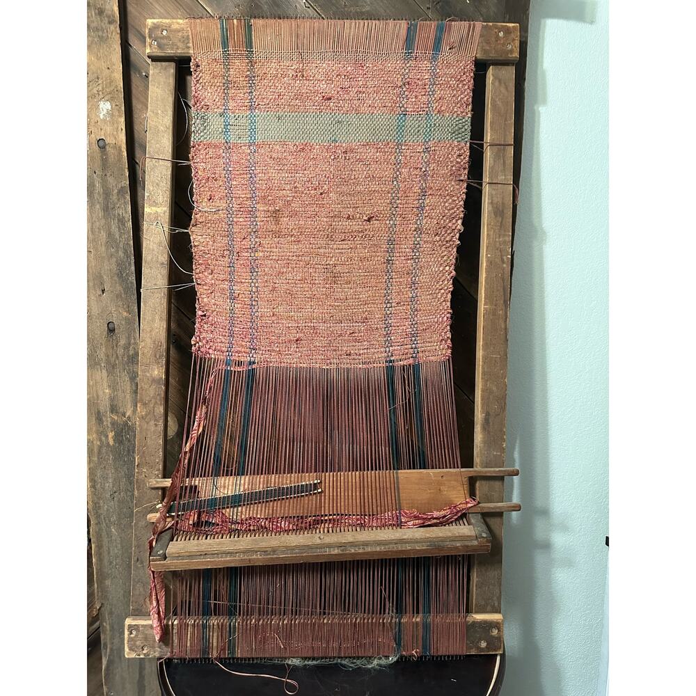 Vintage Handmade Rug Loom. Wall Hanging. Display.